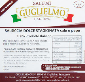 Saucisse de sel et poivre moulu